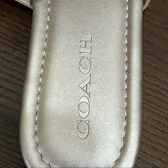 10 COACH JULIA SANDALS metallic gold or champagne Bnib - Picture 10 of 12